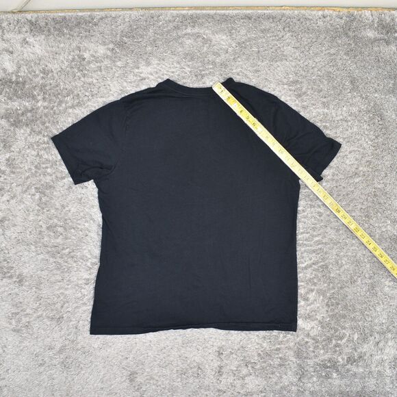 Men Nike Tee T Shirt Crew Neck 100% Cotton XL YOUTH Black Short Sleeve Swoosh - Picture 6 of 8